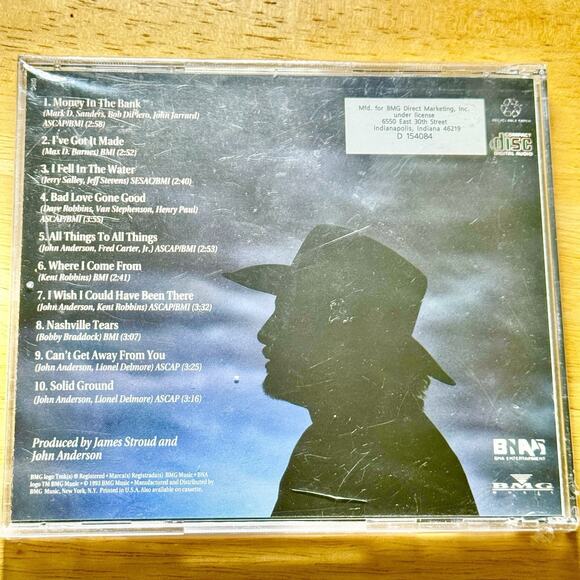 JOHN ANDERSON Solid Ground 1993 BMG CD Brand New STILL SEALED Money In The Bank - Picture 2 of 4